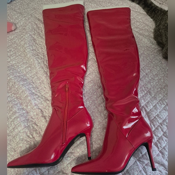 Jessica Simpson Shoes - Jessica Simpson Red Over the Knee Boots